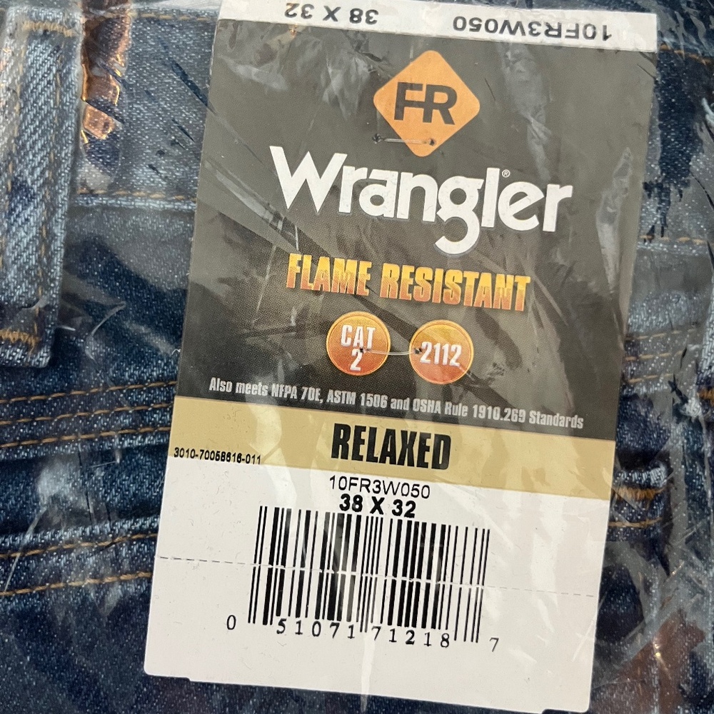 Men’s Wrangler Flame Resistant Relaxed Fit Blue Jeans